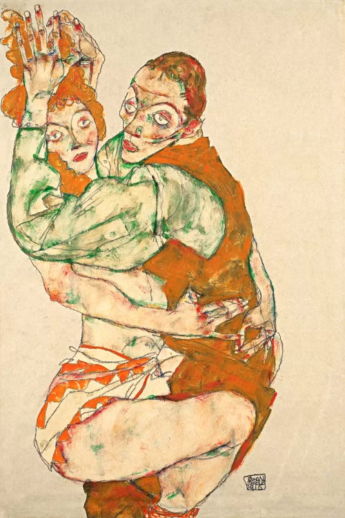 Love Making by Egon Schiele wall art