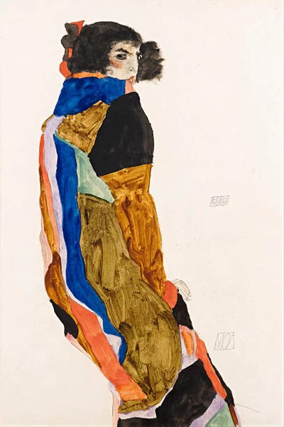 The Dancer Moa by Egon Schiele framed canvas print