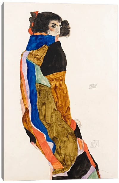 The Dancer Moa Canvas Art Print - Egon Schiele