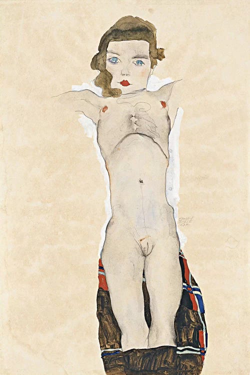 Seated Girl by Egon Schiele wall art