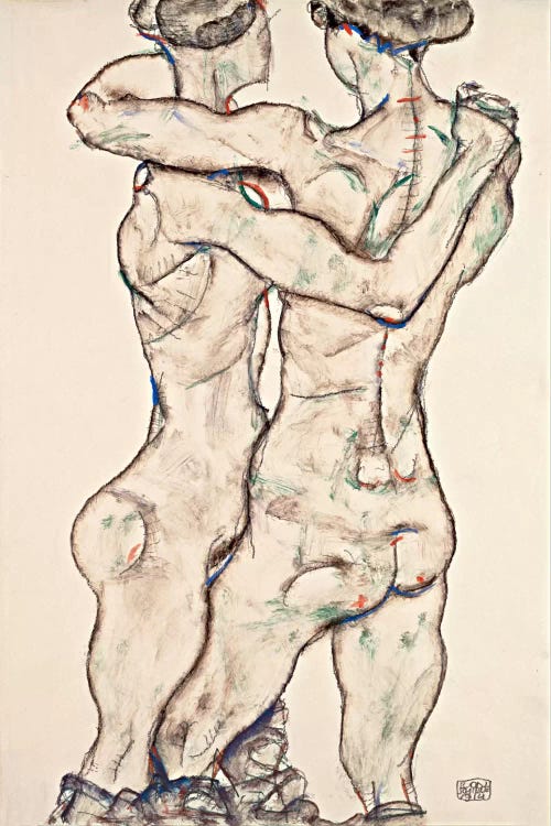 Naked Girls Embracing