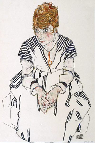 Expressionism: Portrait of the Artist's Sister-in-Law, Adele Harms by Egon Schiele