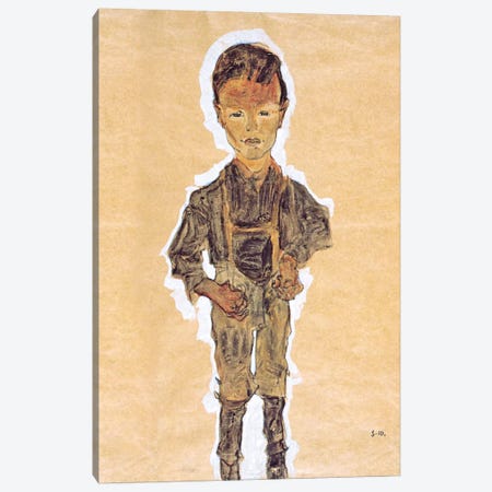 Worker (Boy) Canvas Print #8278} by Egon Schiele Art Print