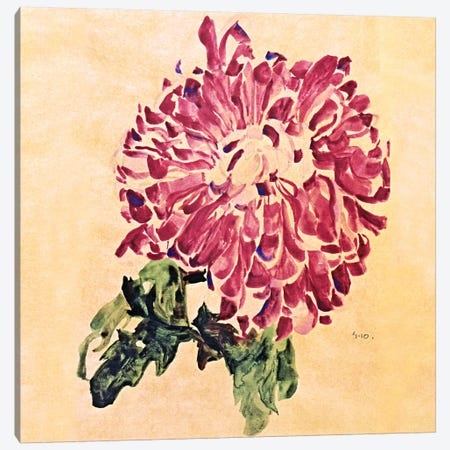 Red Chrysanthemum Canvas Print #8280} by Egon Schiele Canvas Art