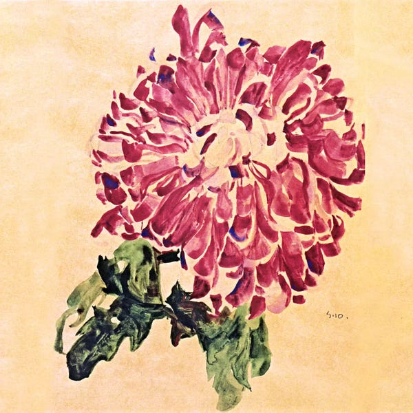 Expressionism: Red Chrysanthemum by Egon Schiele