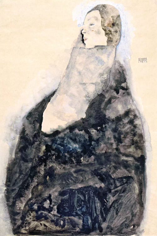 Sleeping by Egon Schiele wall art