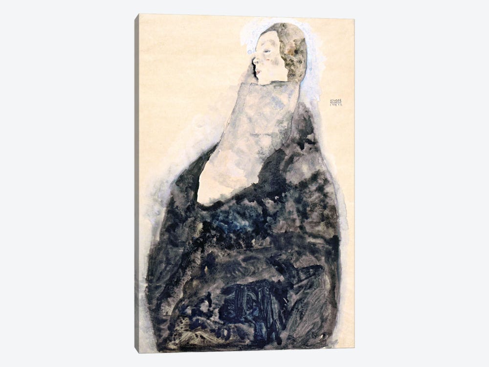 Sleeping by Egon Schiele 1-piece Canvas Print