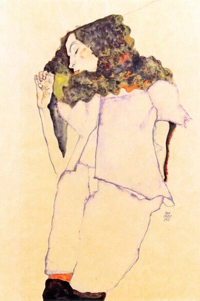 Expressionism: Sleeping Girl by Egon Schiele