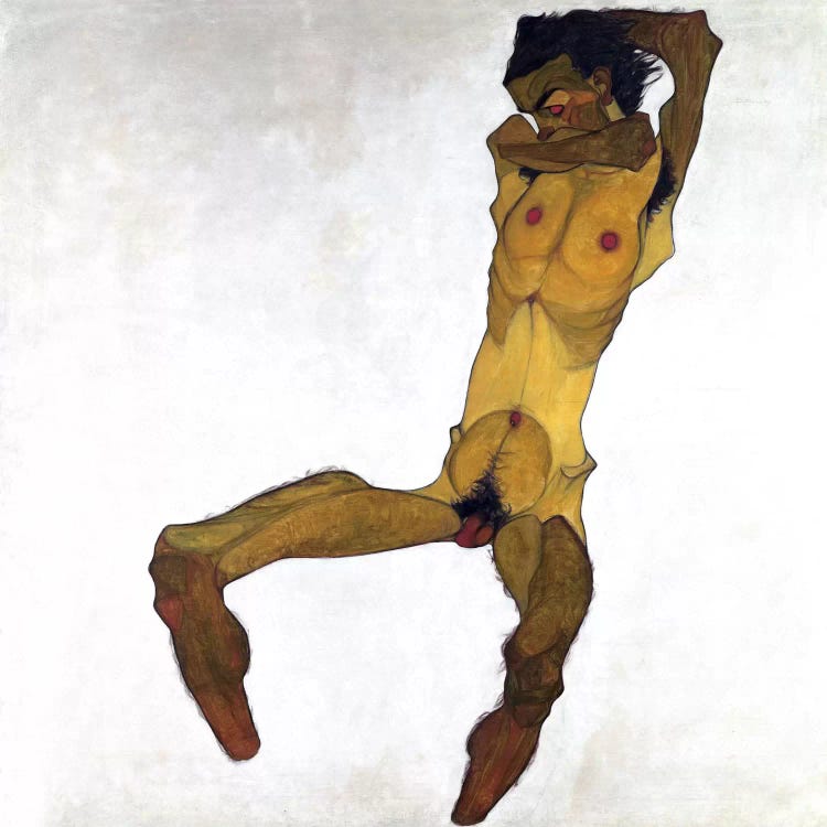 Seated Male Nude