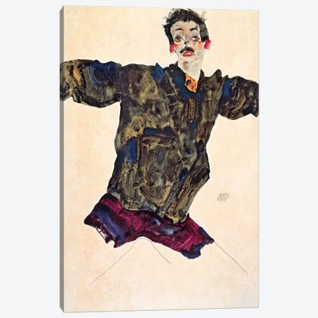 Self Portrait with Outstretched Arms Canvas Print #8292} by Egon Schiele Art Print