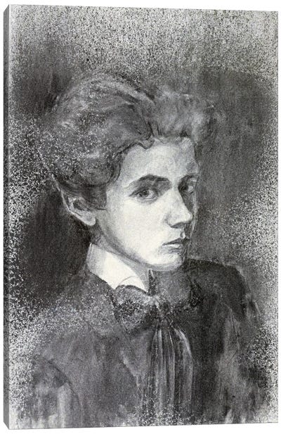 Self-Portrait IV Canvas Art Print - Egon Schiele