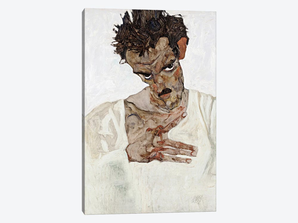 Self-Portrait with Lowered Head by Egon Schiele 1-piece Art Print