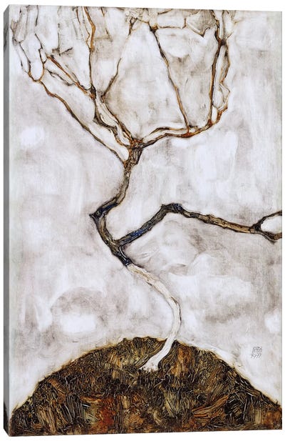 Small Tree in Late Autumn Canvas Art Print - Egon Schiele
