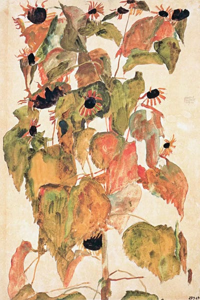 Expressionism: Sunflowers by Egon Schiele