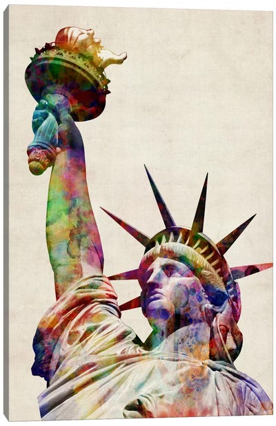 Statue of Liberty Canvas Art Print - Famous Architecture & Engineering