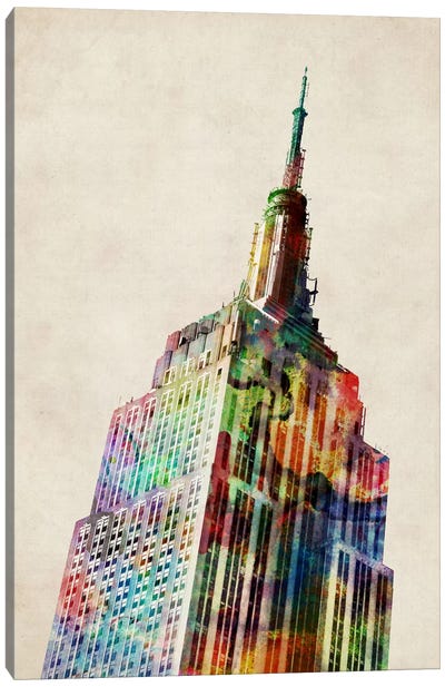 Empire State Building Canvas Art Print - Bijoux Jewel Tones