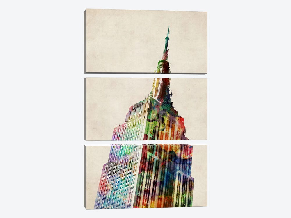 Empire State Building by Michael Tompsett 3-piece Art Print