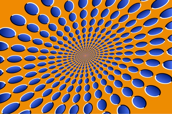 Blue: Optical Illusions by Michael Tompsett