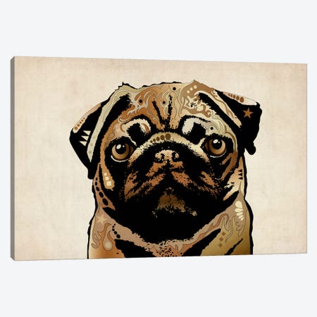 Pug Dog Canvas Print #8773} by Michael Tompsett Canvas Wall Art
