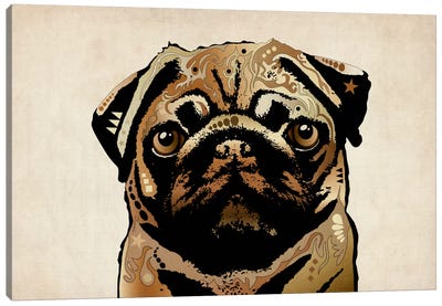 Pug Dog Canvas Art Print - Pug Art