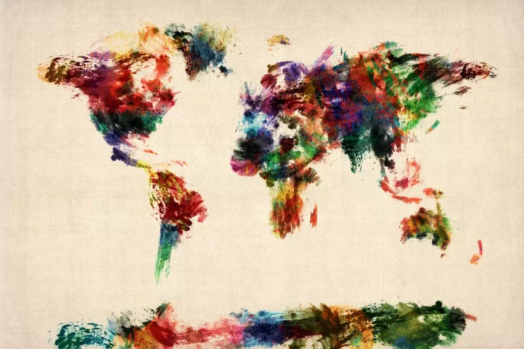 Abstract Swirl Map Of The World