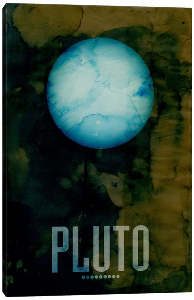The Planet Pluto Canvas Art Print - Kids Educational Art