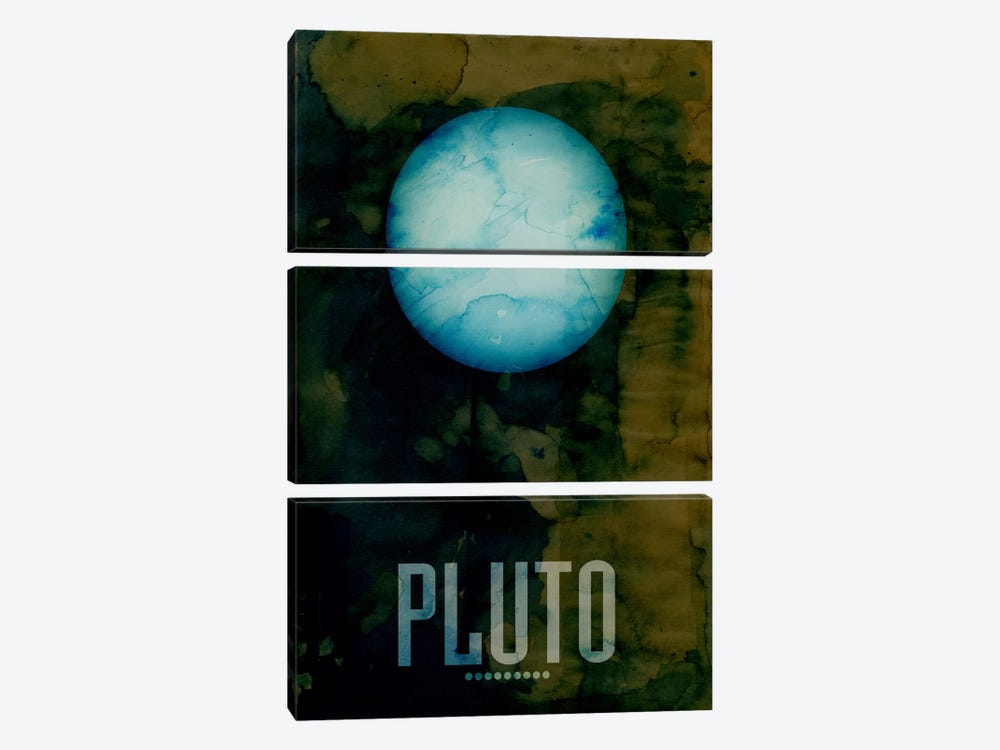 The Planet Pluto by Michael Tompsett 3-piece Canvas Artwork