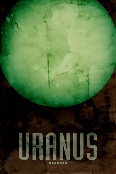 Space Travel Posters: The Planet Uranus by Michael Tompsett