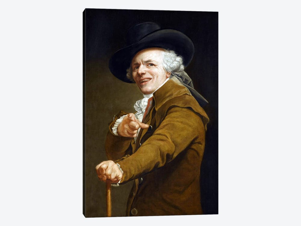 Joseph Ducreaux's Self-portrait by Joseph Ducreux 1-piece Canvas Art