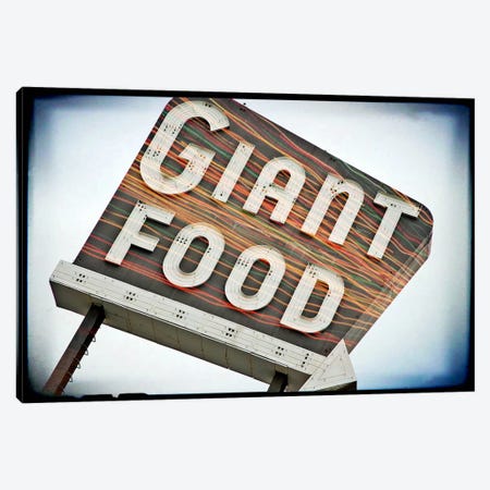 Vintage Giant Food Sign Canvas Print #8813} by Steve Snodgrass Canvas Art Print