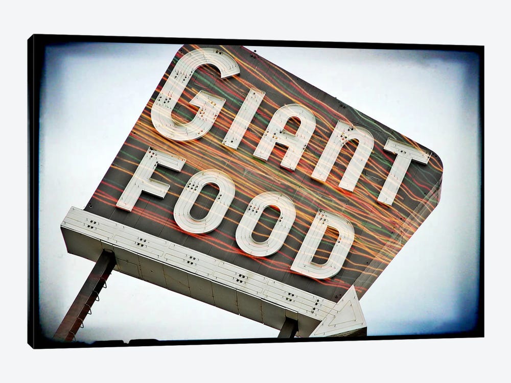 Vintage Giant Food Sign by Steve Snodgrass 1-piece Canvas Art