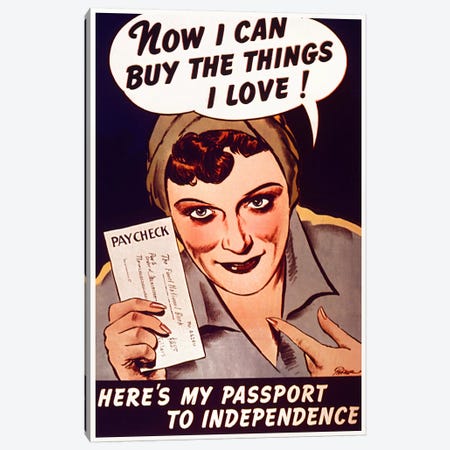 Can't Buy Me Love (Vintage Poster) Canvas Print #8822} by Unknown Artist Canvas Wall Art