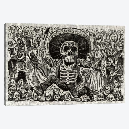 Skeletons - Calavera from Oaxaca Canvas Print #8824} by Jose Guadalupe Posada Art Print