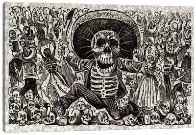Skeletons - Calavera from Oaxaca Canvas Art Print - What "Dark Arts" Await Behind Each Door?