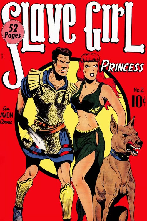 Slave Girl (Princess) Comics Vintage Poster by Unknown Artist wall art