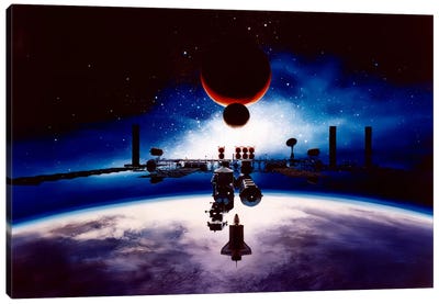Destined for the Sun Canvas Art Print - Space Exploration Art