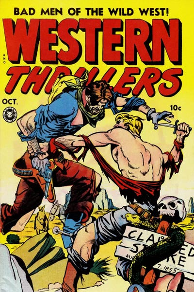 Vintage Movie Posters: Bad Man of The Wild West (Western Thrillers - Comic Books) - Vintage Poster by Unknown Artist