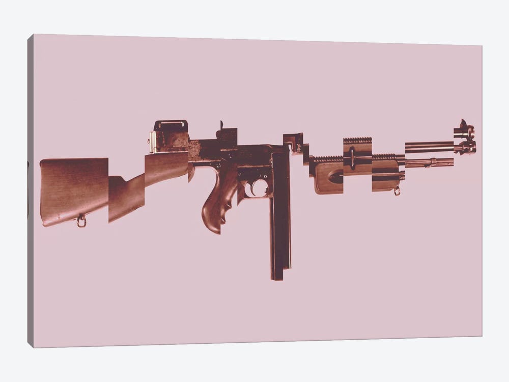Gangster's Toy (Machine Gun) by 5by5collective 1-piece Canvas Artwork