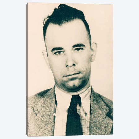 John Dillinger - Gangster Mugshot Canvas Print #8841} by 5by5collective Canvas Art