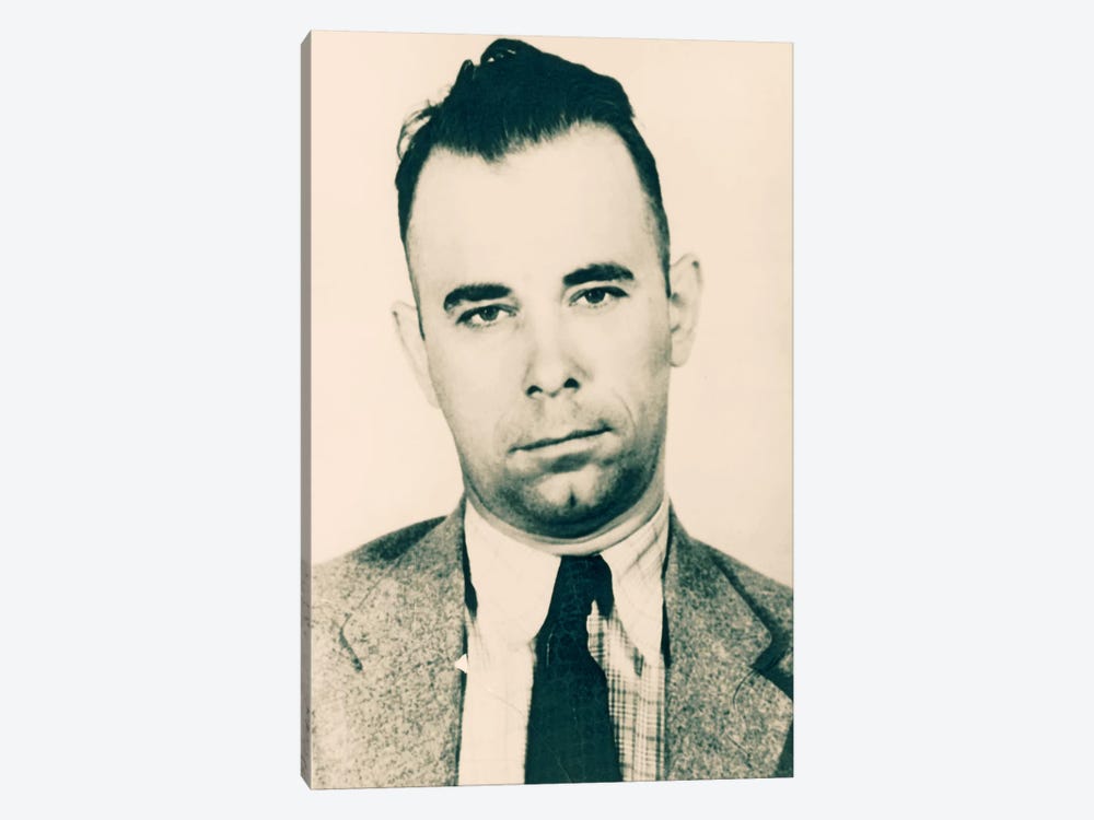 John Dillinger - Gangster Mugshot by 5by5collective 1-piece Canvas Art Print