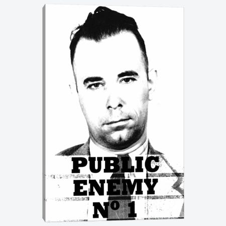 John Dillinger; Public Enemy Number 1 - Gangster Mugshot Canvas Print #8842} by 5by5collective Canvas Art