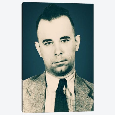 John Dillinger (1903-1934)- Gangster Mugshot Canvas Print #8843} by 5by5collective Canvas Artwork