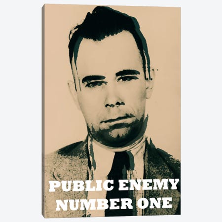 John Dillinger (1903-1934); Public Enemy Number 1 - Gangster Mugshot Canvas Print #8844} by 5by5collective Art Print