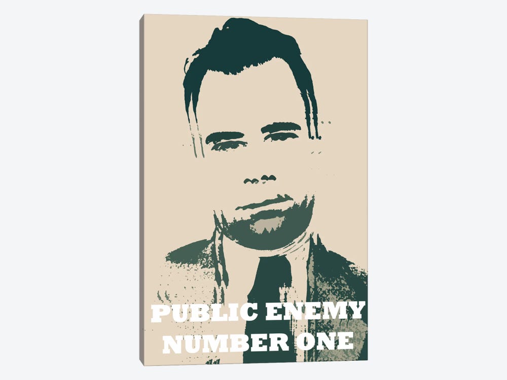 John Dillinger (1903-1934) - Blurry Look; Public Enemy Number 1 - Gangster Mugshot by 5by5collective 1-piece Canvas Art Print