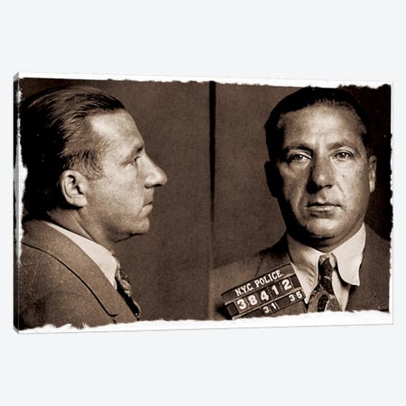Frank Costello - Gangster Mugshot Canvas Print #8846} by 5by5collective Canvas Print