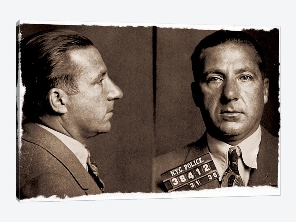 Frank Costello - Gangster Mugshot by 5by5collective 1-piece Canvas Art
