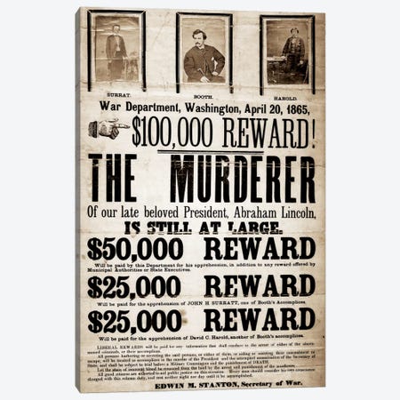 Dead or Alive - Murderer Wanted Canvas Print #8849} by 5by5collective Canvas Art
