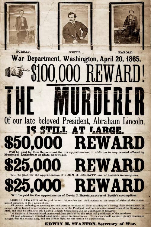 Dead or Alive - Murderer Wanted by 5by5collective wall art