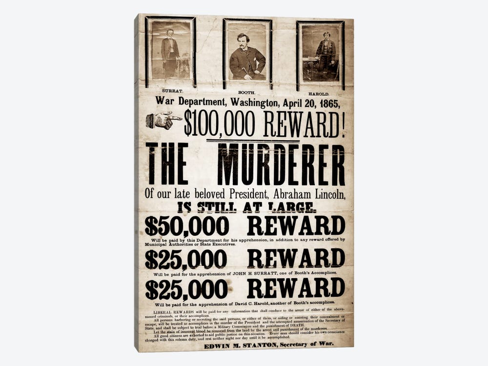 Dead or Alive - Murderer Wanted by Unknown Artist 1-piece Art Print