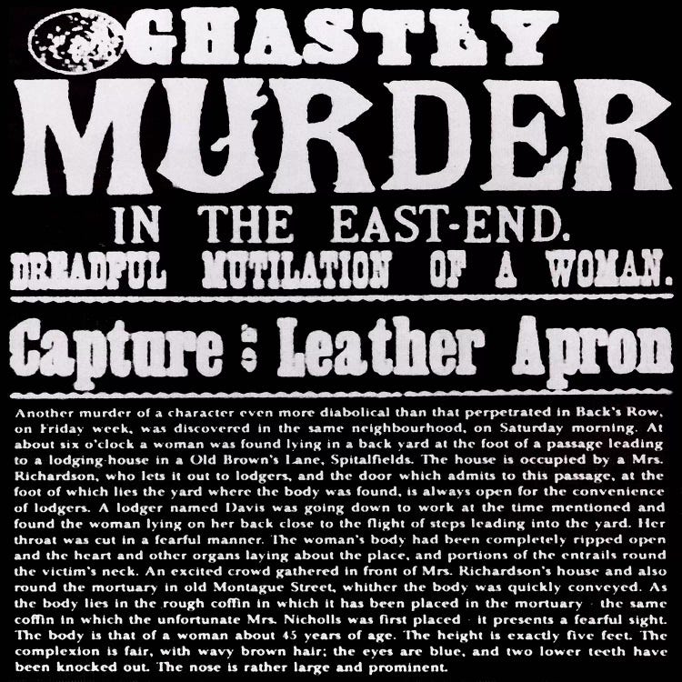 Ghastly Murder in The East-End by Unknown Artist wall art